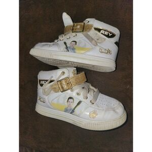 Star wars Rey kids shoes‎ size 13 gold accents